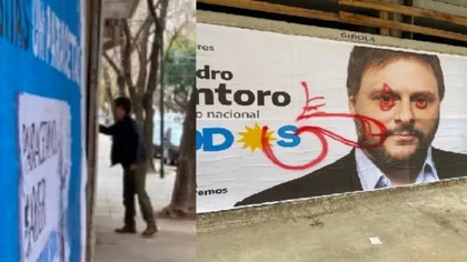 Un conocido actor hizo "arte" en un cartel de un candidato
