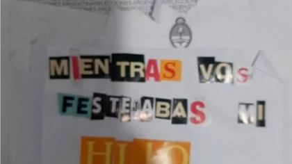 "Mientras vos festejabas, mí hijo moría solo"