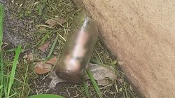 Encontró un pene en un frasco cuando cortaba el pasto