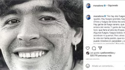 Se reactivó la cuenta de Diego Maradona en Instagram