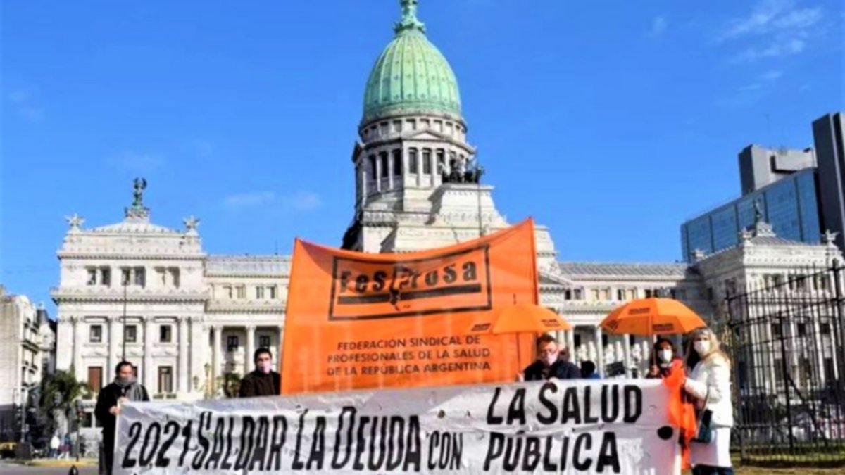 ASSPUR Río Negro reclama en la Ciudad de Buenos Aires