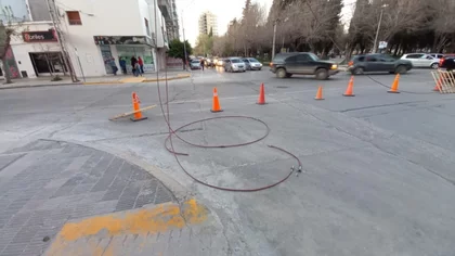 Se cortaron cables de alta tensión en pleno centro