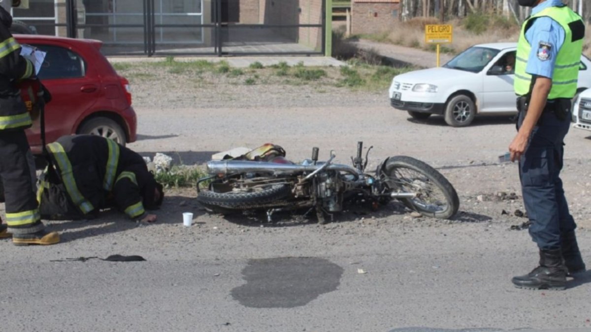 Choque en cadena en Ruta 7: un motociclista herido
