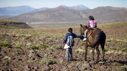 En el norte neuquino el acceso a la educación llega a caballo