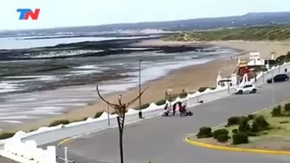 Televisaron en vivo una pelea de jóvenes en Las Grutas