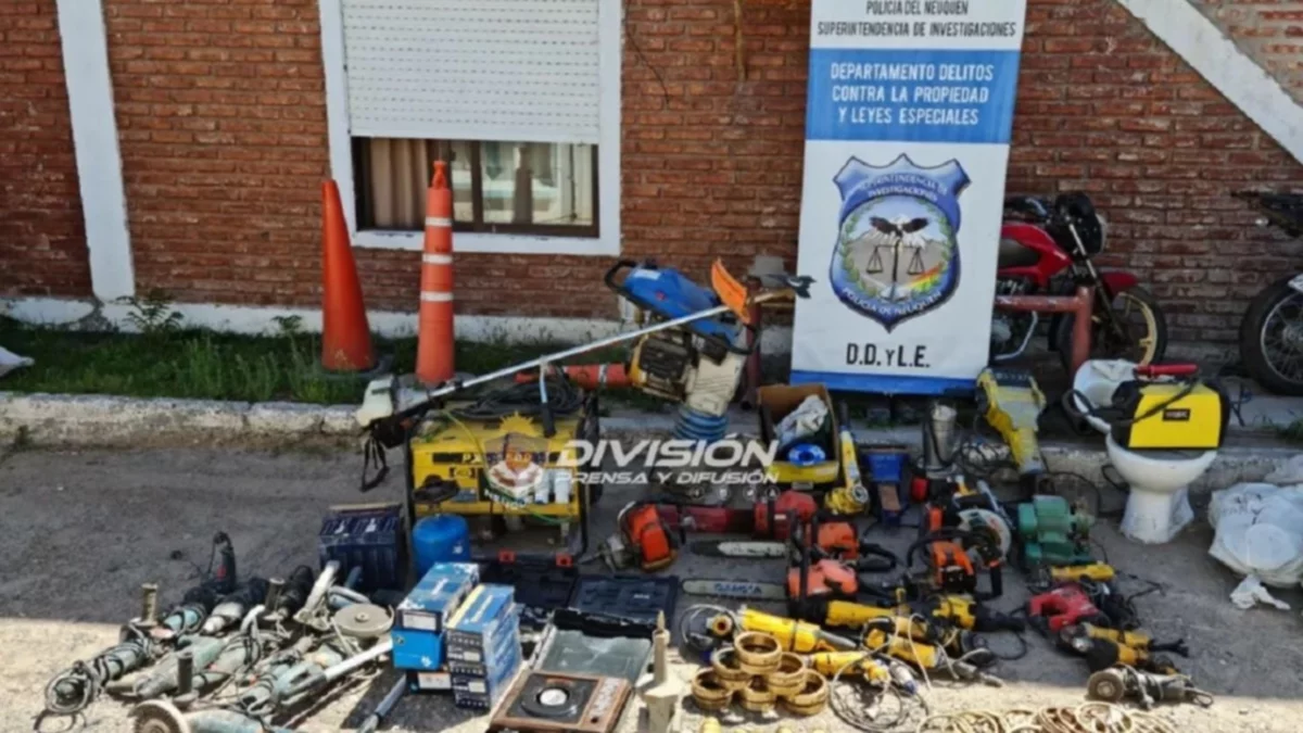 Con todo lo robado podían abrir una ferretería