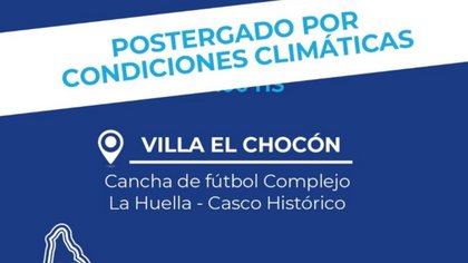 El MPN Azul suspendió su acto en El Chocón