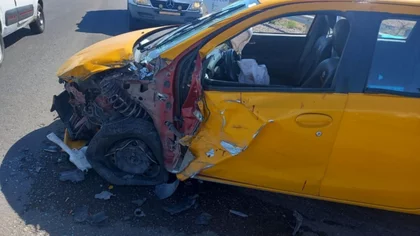 Violento choque de un taxista en la Autovía Norte