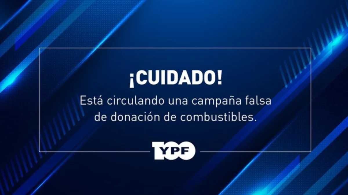 Alertan por una estafa virtual usando la imagen de YPF