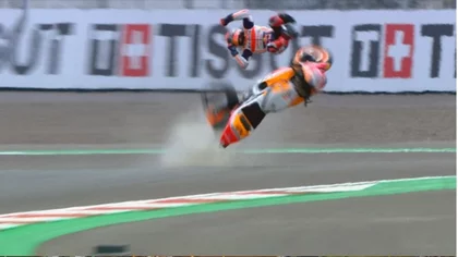 (Video) Terrible "palo" de Marc Márquez en Indonesia