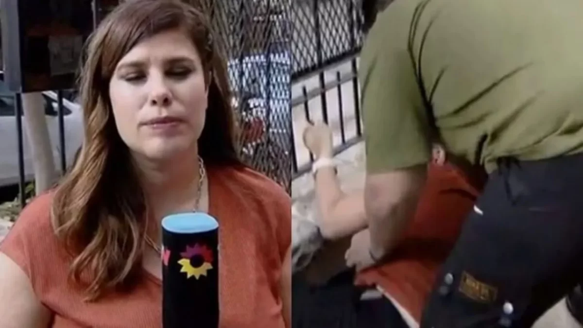 La terrible caída en vivo de Cecilia Insinga, la mujer de Brancatelli