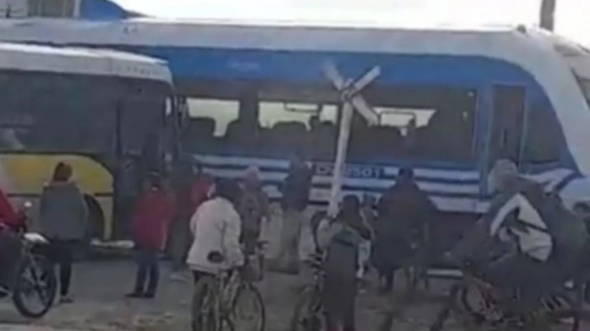 Un colectivo chocó al Tren del Valle