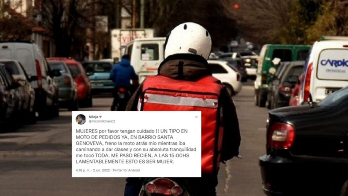 Nuevo ataque del delivery que manosea mujeres