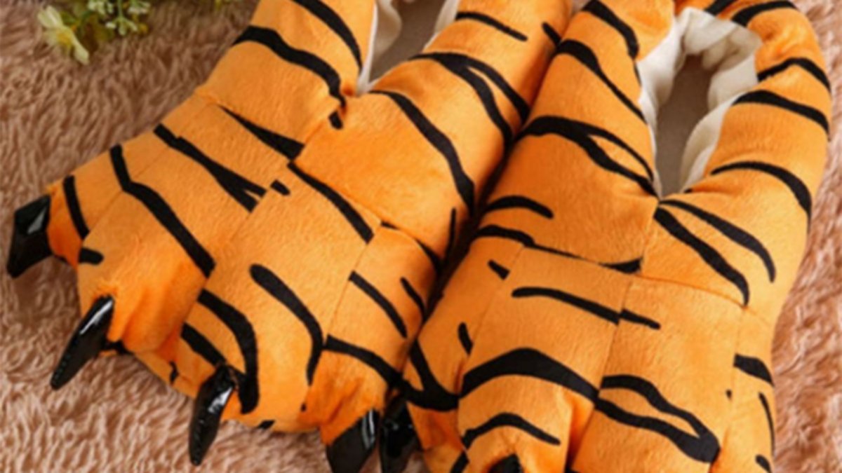 Descubrieron a un ladrón por las pantuflas de tigre que usó