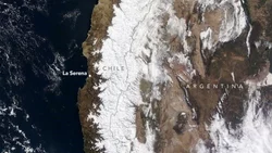 Impactantes imágenes de la NASA de la Cordillera de los Andes