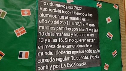 El Mundial ya se vive en los colegios neuquinos