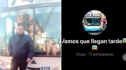 Chofer avisa por WhatsApp cuándo está por llegar el bondi