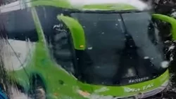 Un colectivo despistó sobre la Ruta 40