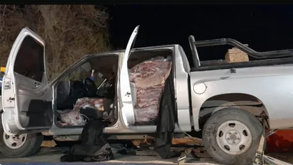 Llenó la camioneta de costillares y lo descubrieron