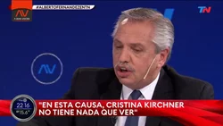 Efusiva defensa de Alberto Fernández sobre Cristina en un programa "opositor"