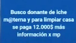 Paga 12 mil por semana por chupar leche materna de los pechos
