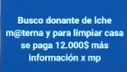 Paga 12 mil por semana por chupar leche materna de los pechos