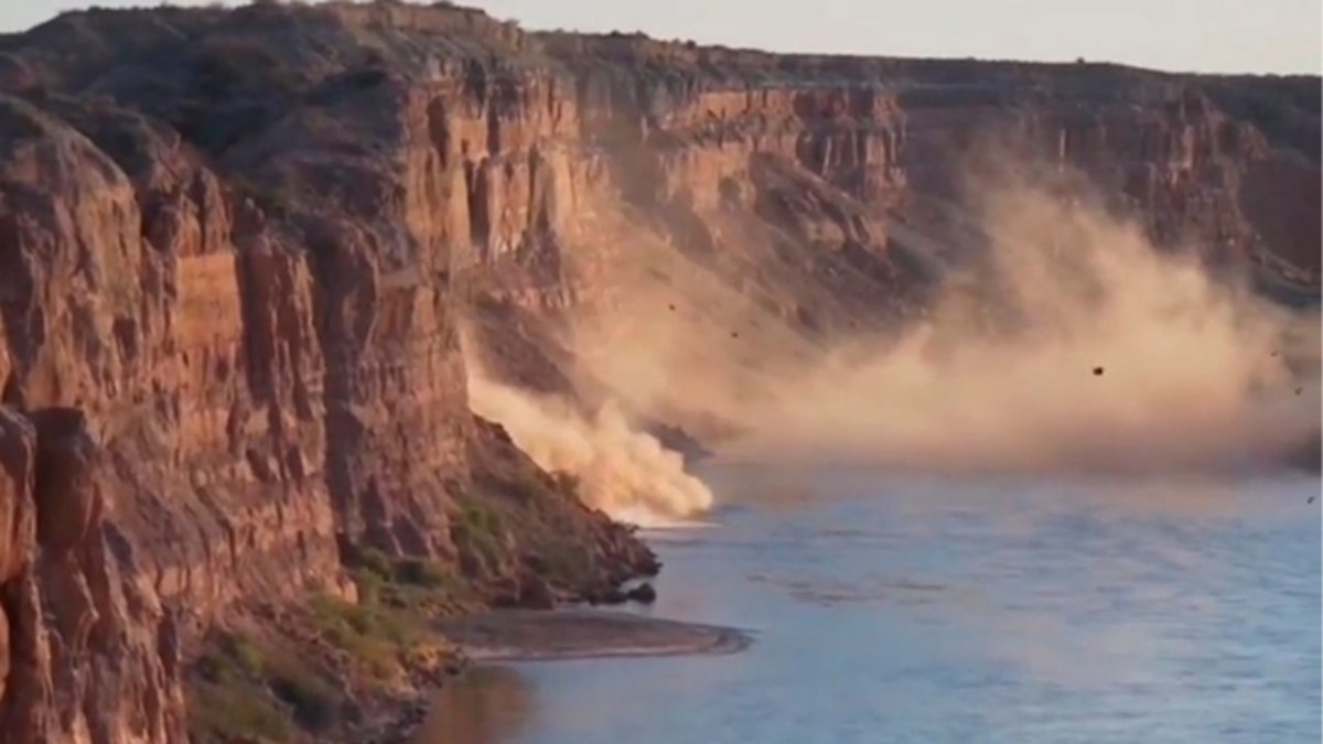 ¿Qué pasó con el acantilado que se desmoronó en el Limay?