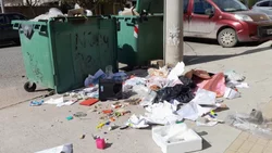 Vecinos se quejan por los "desbordes" de tachos de basura los sábados