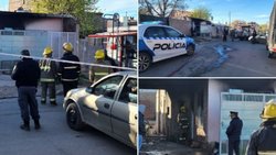 Incendio en Barrio Ceferino: una mujer y un pequeño con heridas