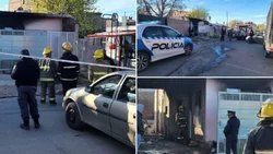 Incendio en Barrio Ceferino: una mujer y un pequeño con heridas