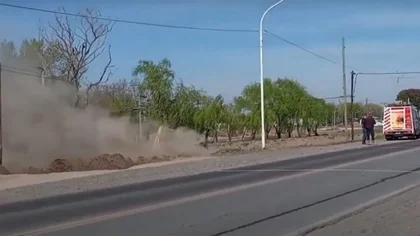Una fuga de gas generó pánico y caos de tránsito en la ruta