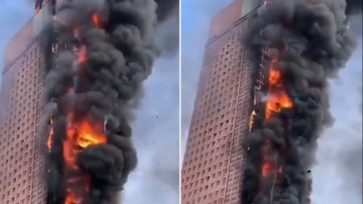 Un incendio que atemorizó a China destruyó un rascacielos