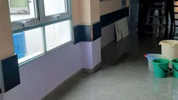 La lluvia inundó el hospital de Viedma