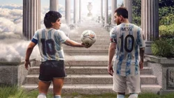Un homenaje al Diego con Messi como protagonista