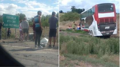 Tragedia, un cole con hinchas de River chocó en Mendoza