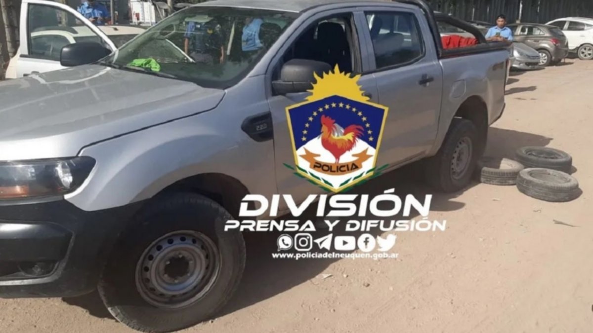 Salían en Ranger a robar ruedas por el oeste neuquino
