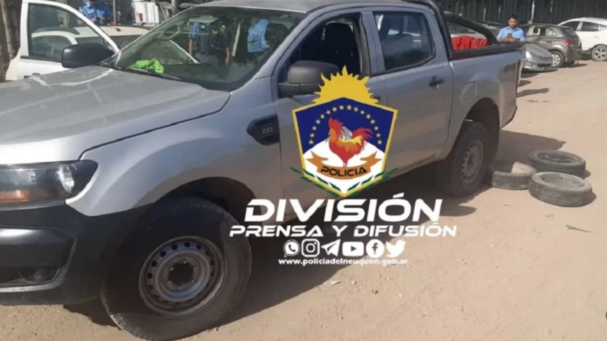 Salían en Ranger a robar ruedas por el oeste neuquino