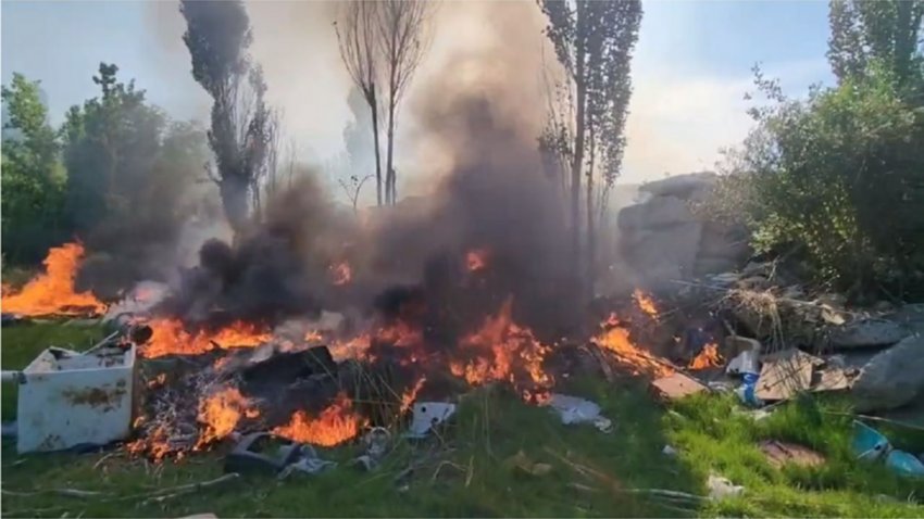 Se incendió un basural clandestino y causó preocupación