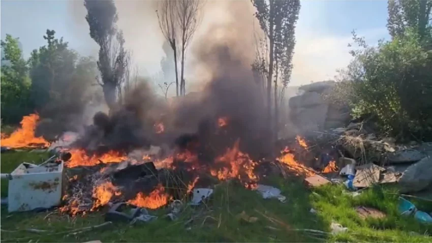 Se incendió un basural clandestino y causó preocupación