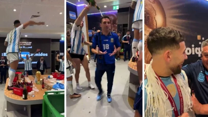 La intimidad del vestuario argentino luego de ganar la copa
