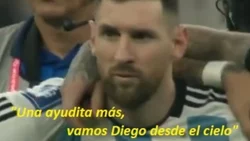 EMOCIONANTE: Antes del penal Messi le pidió "una ayudita más" a Diego desde el cielo