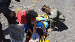 Una abuela fue rescatada de urgencia en el Lago Tromen