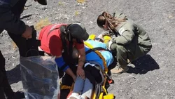 Una abuela fue rescatada de urgencia en el Lago Tromen