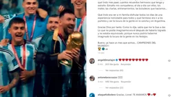 A 1 mes de la gloria: los posteos de los Campeones del Mundo