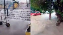 Diluvió en Las Grutas y todo quedó bajo agua