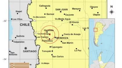 Se registró un sismo de 4.7 en la provincia de Mendoza