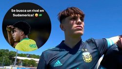 Los brasileños chicanearon y Garnacho les contestó