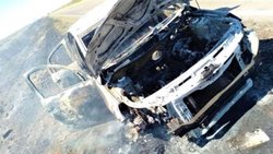 En plena Ruta 22 se incendió el auto de una familia neuquina