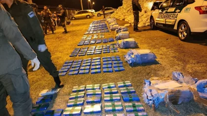 Descubren enorme carga de cocaína bajo bolsas de porotos