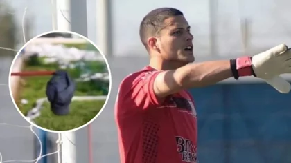 ¡Dormiste! Le robaron la gorra al arquero en pleno partido